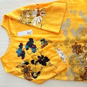 Women's Yellow Floral Blouse